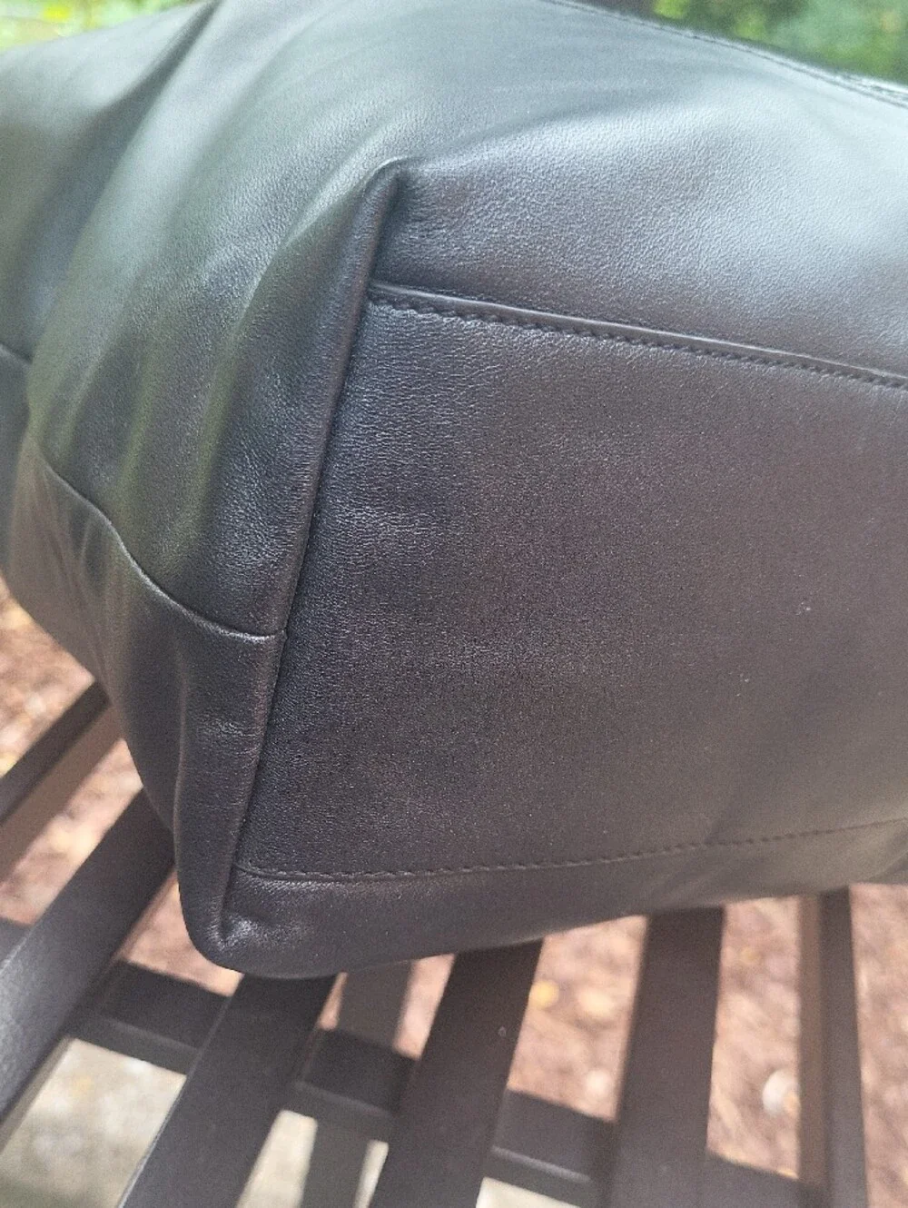 COACh Black Leather Tote with Gloss Accent - Designer Style